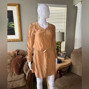 Vanessa Bruno- Golden Brown Silk Dress. Size 36 or US 2/4